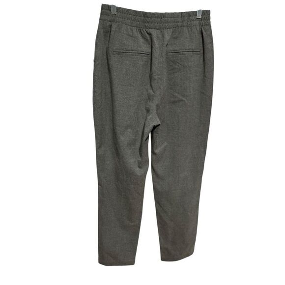 Abercrombie & Fitch Gray Dress Pants with Straight-Leg Cut Pull-On Baggy Trouser - Picture 8 of 14